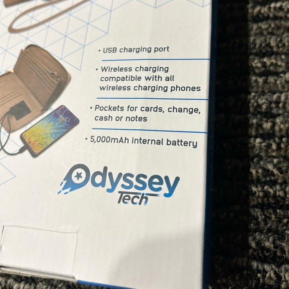 💥Odyssey Tech Wireless Charging Wallet, color: Sand, New in Box - Picture 6 of 9